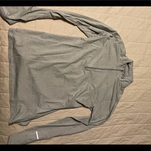 Large gray Nike Dri-Fit 1/4 zip long sleeve w/ thumb holes